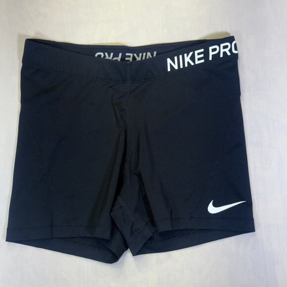 nike pro women's dri-fit black training compresion biker shorts size L - Picture 2 of 14